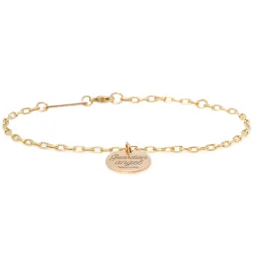 14k Amore Charm Small Oval Link Bracelet