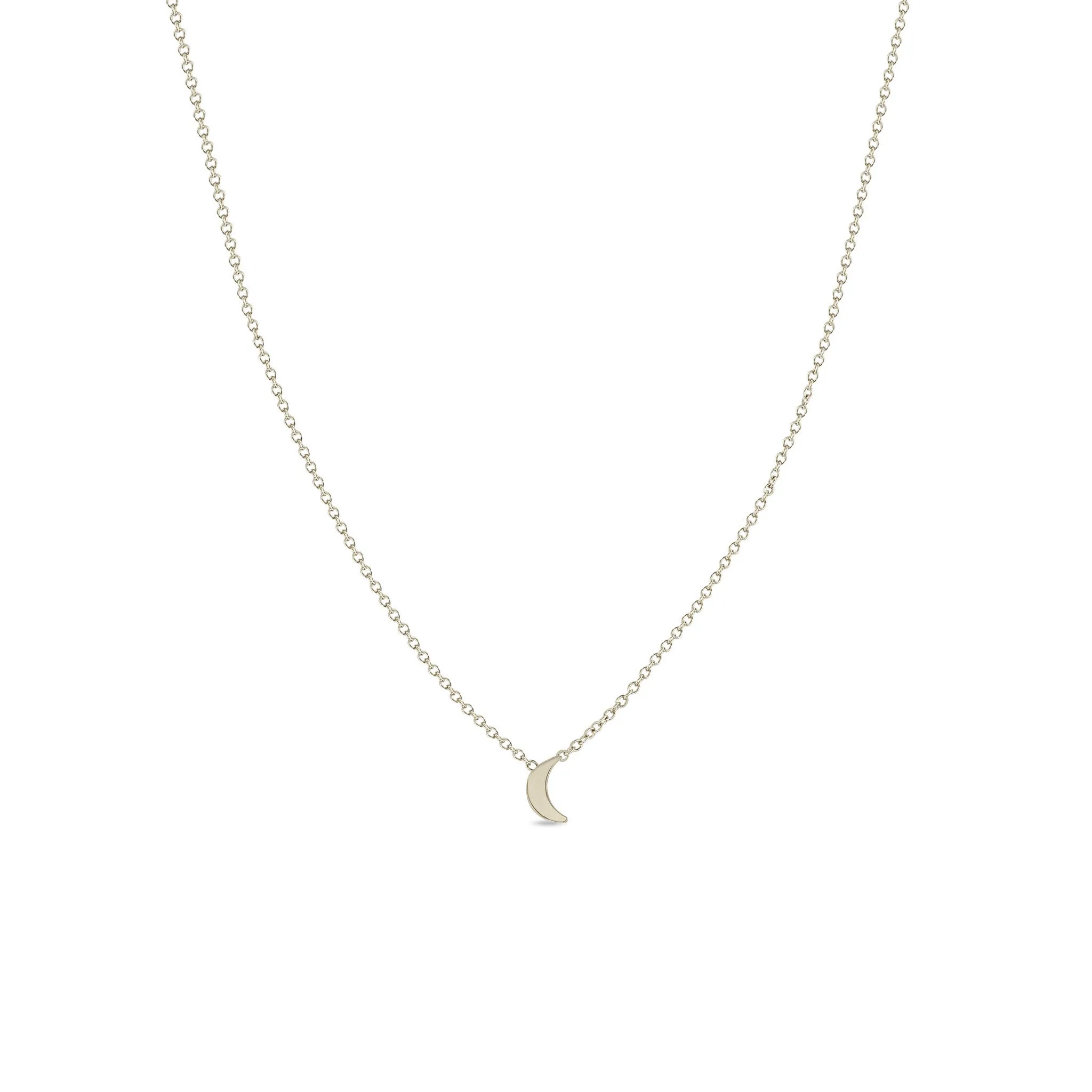 14k Itty Bitty Crescent Moon Necklace