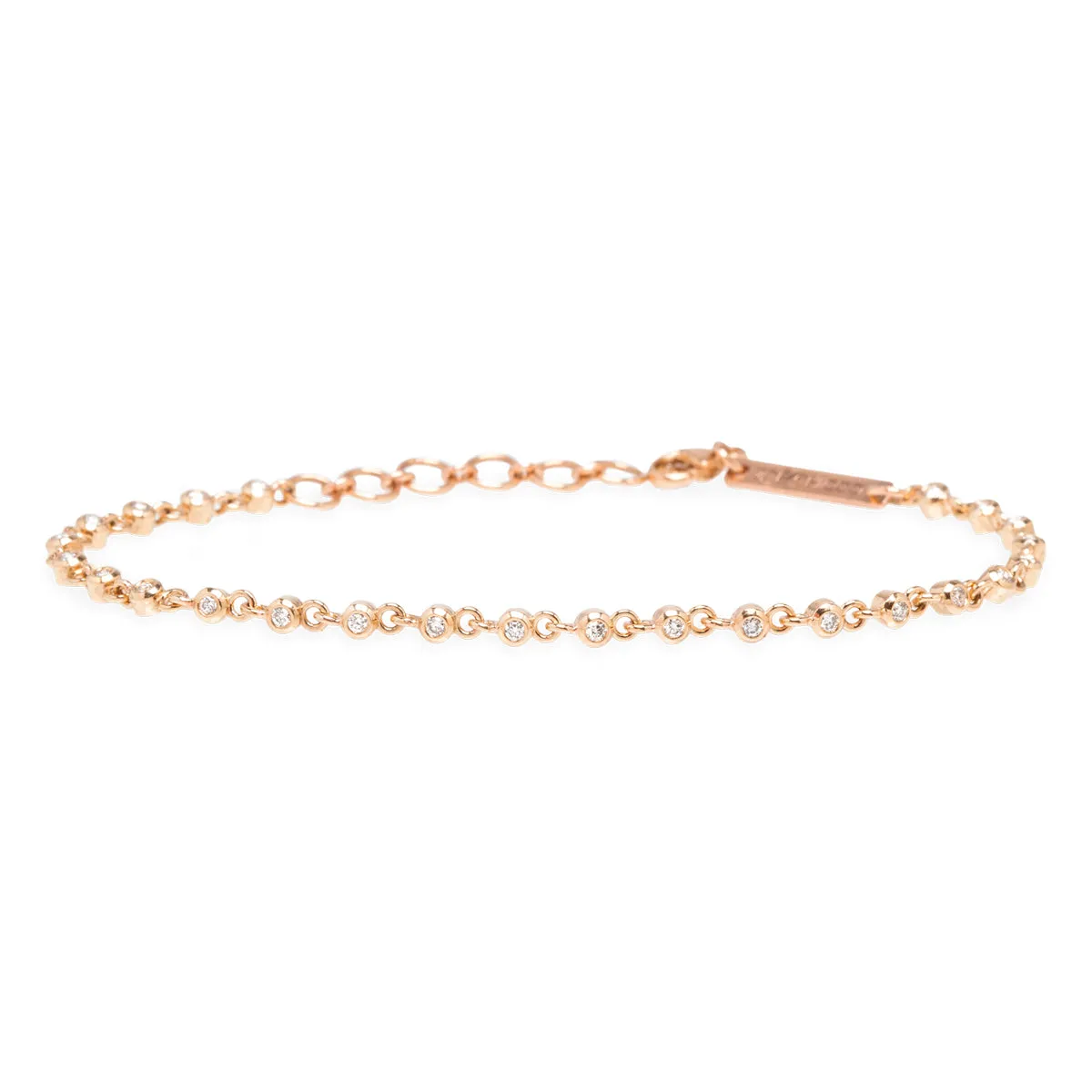 14k Linked Diamond Bezel Tennis Bracelet