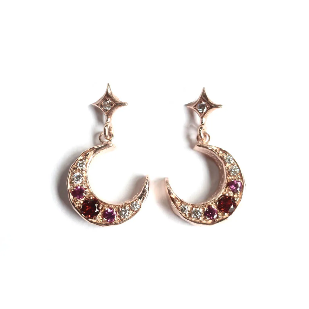 14k rose gold Jeweled Night Studs