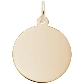 14k Small Round Disc-35 Series Charm