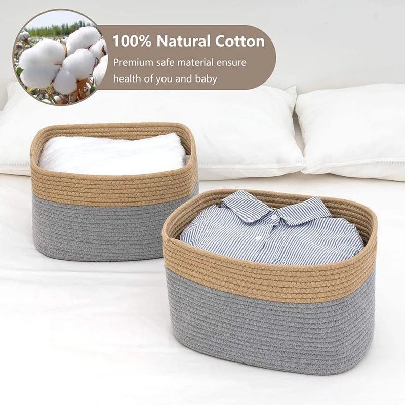 Ashore Shop Classic Rope Woven Style Basket Storage Container