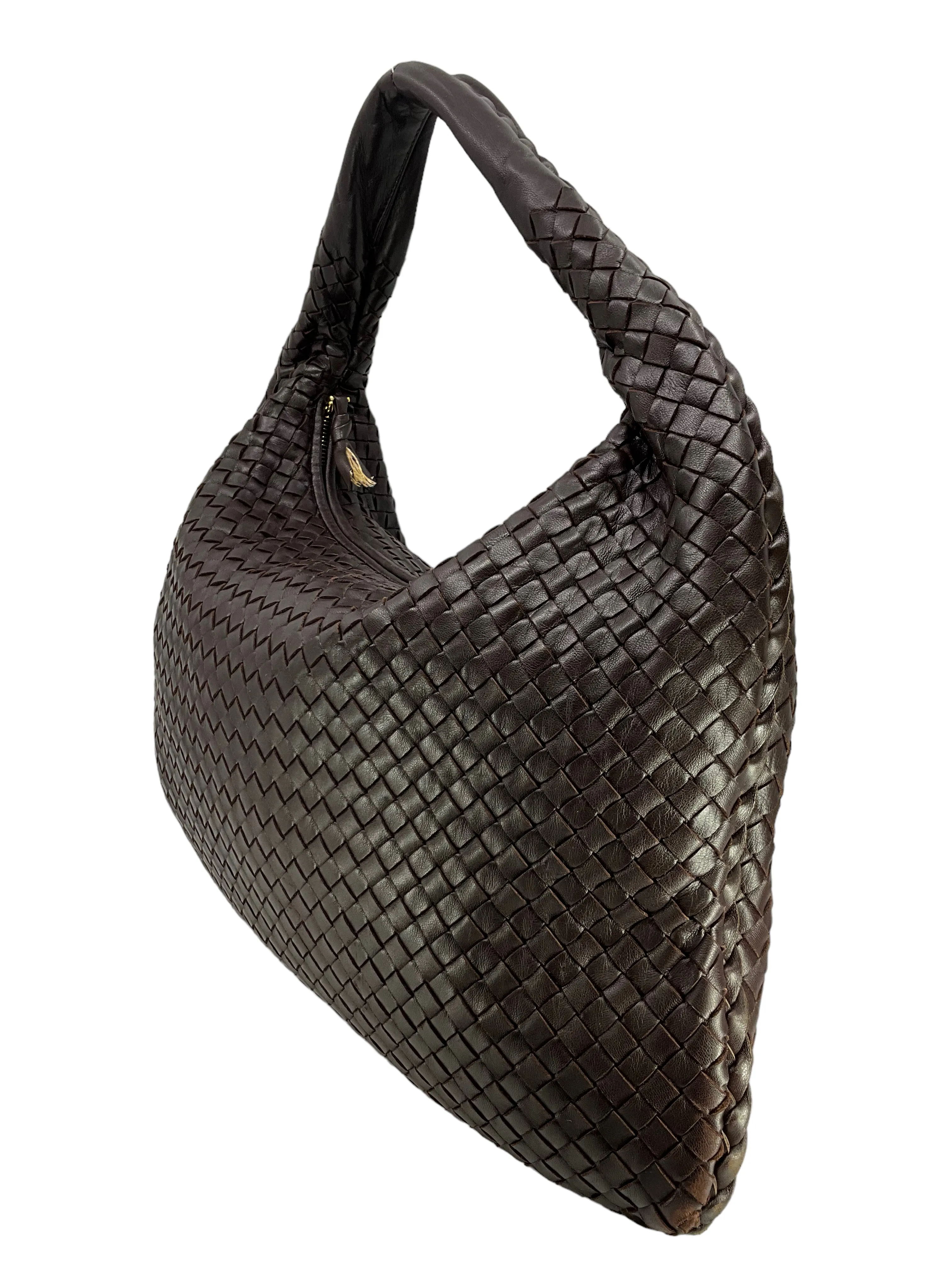 Bottega Veneta Espresso Intrecciato Nappa Leather Hobo Bag