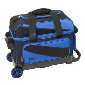 BSI 2 Ball Roller Bowling Bag Black Blue