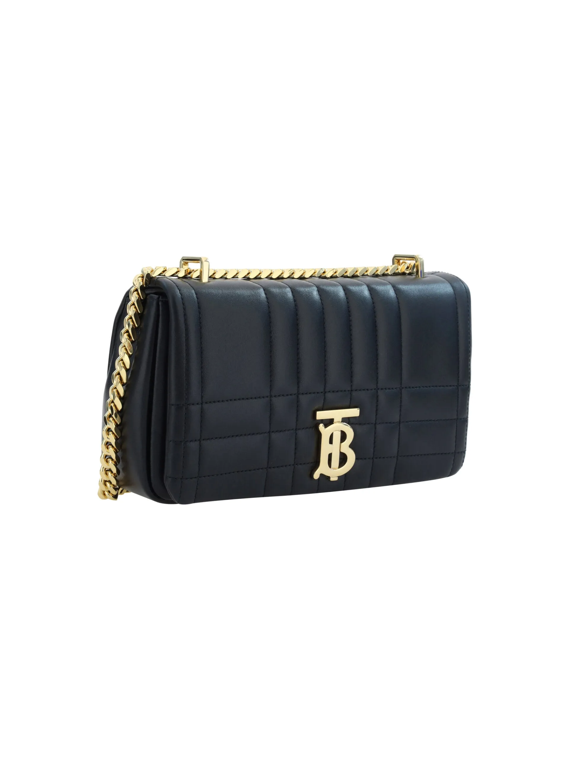 Burberry Quilted Leather Shoulder Small Lola Bag with Chain Strap 'Black' (2024)