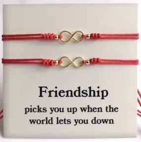 Couples Bracelet Red String Infinity Symbol - Set of 2 Bracelets