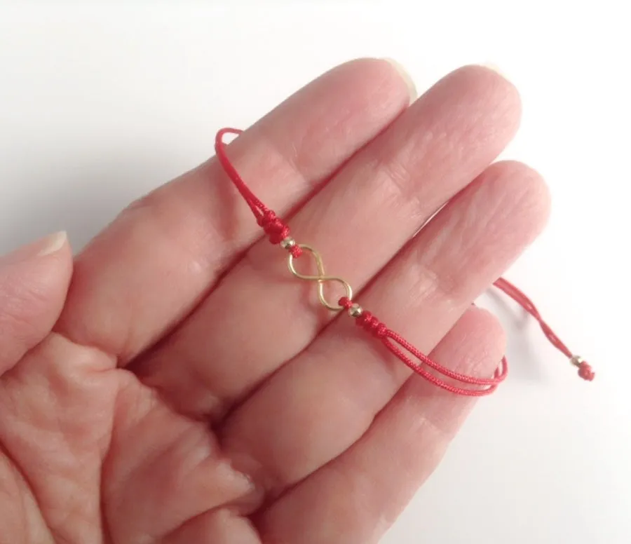 Couples Bracelet Red String Infinity Symbol - Set of 2 Bracelets