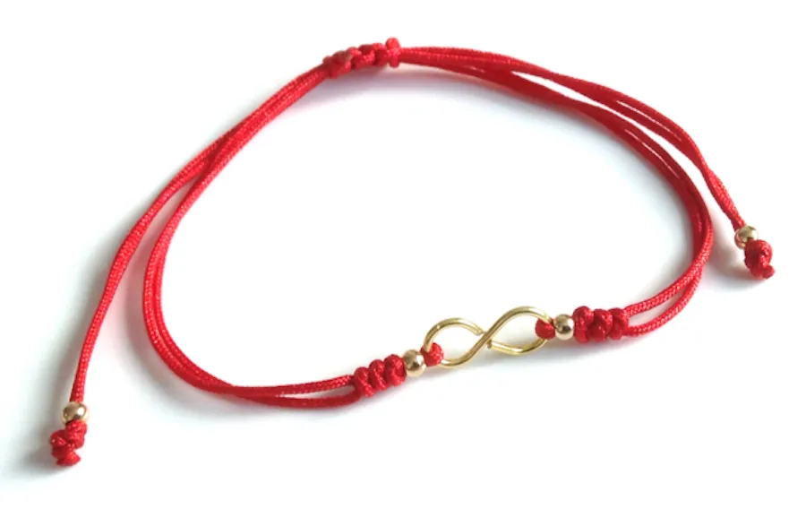 Couples Bracelet Red String Infinity Symbol - Set of 2 Bracelets