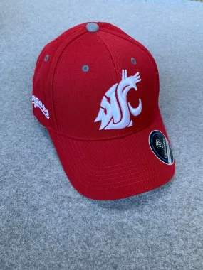 Crimson Triple Threat Washington State Adjustable Hat