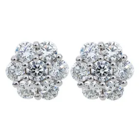 Diamond Flower Earrings