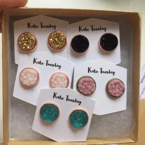 Different Druzy Earrings Box