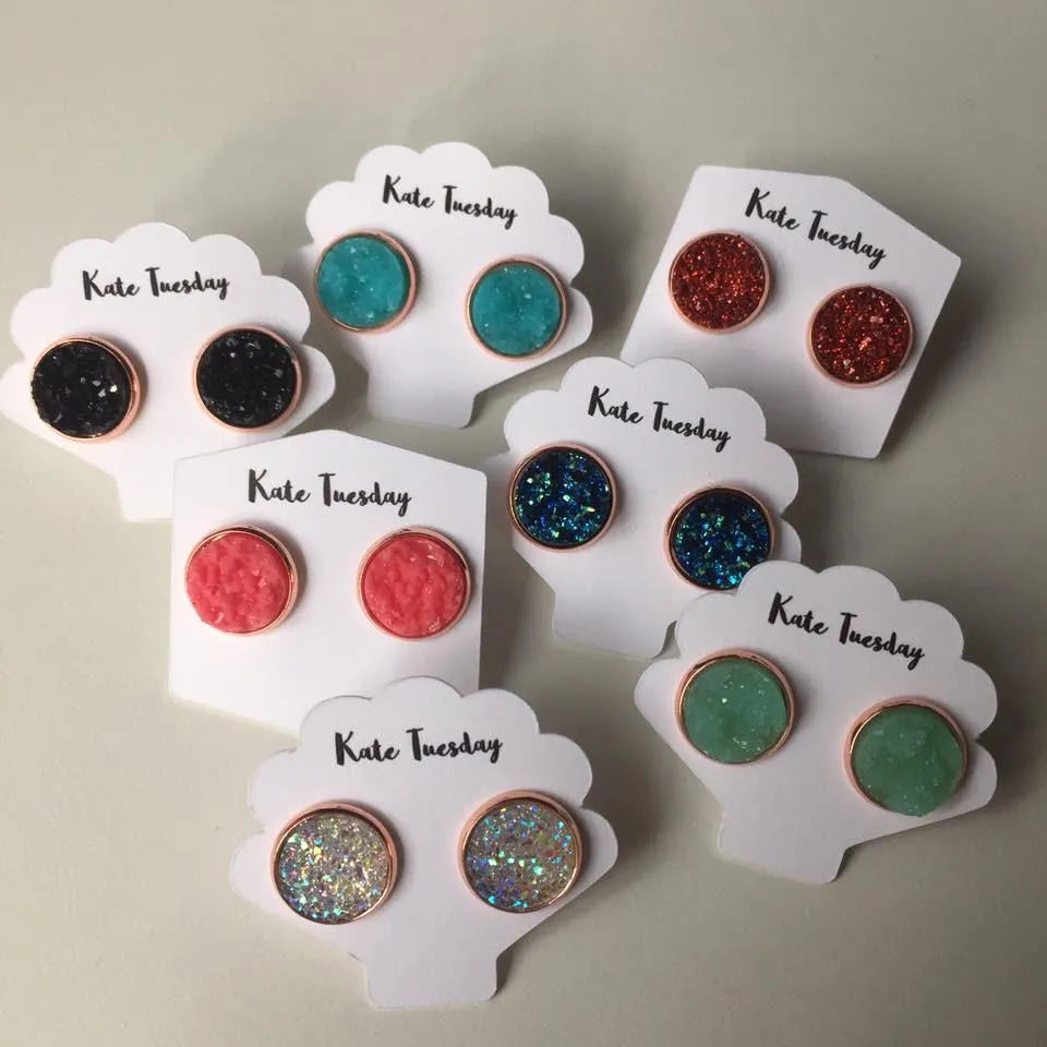 Druzy Earrings Lots of Colors