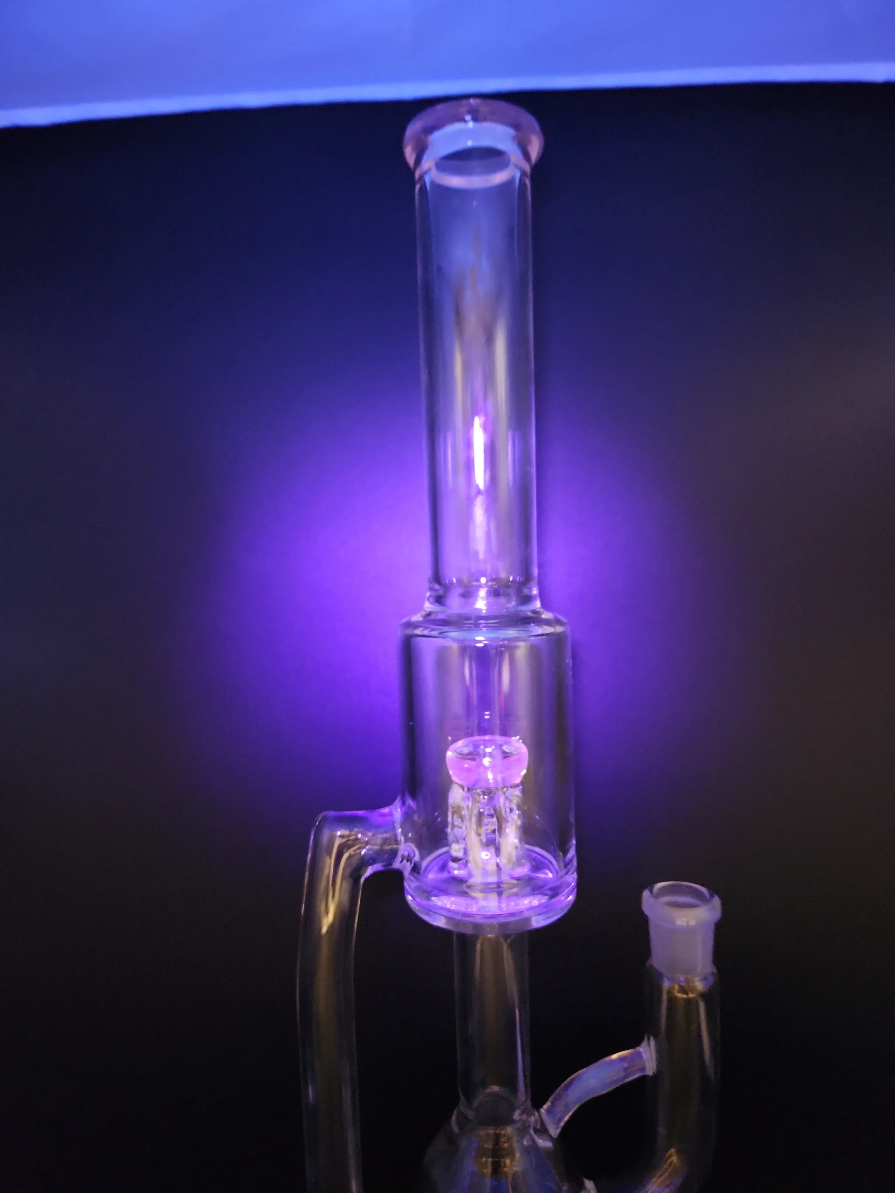 Dual Slitted UV Inline Space Staff Recycler - Fire Within Glass