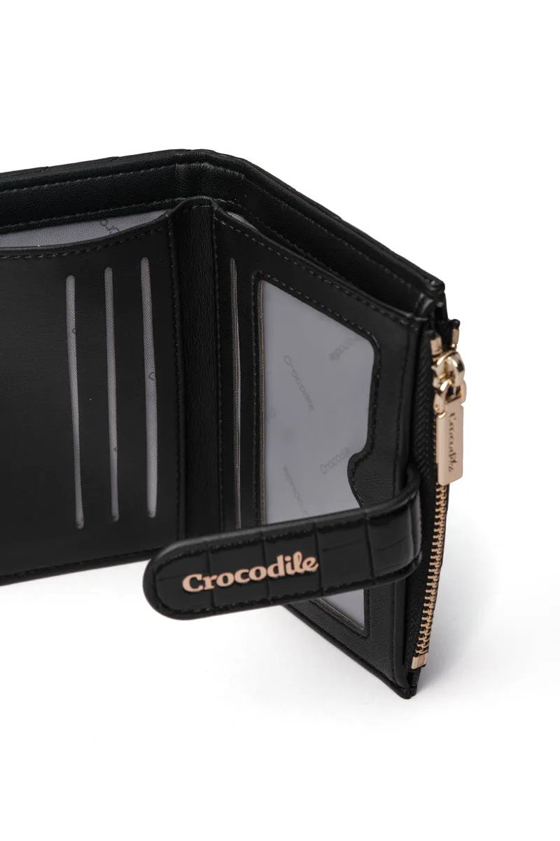 Freya- Bi-fold Small Wallet-Black