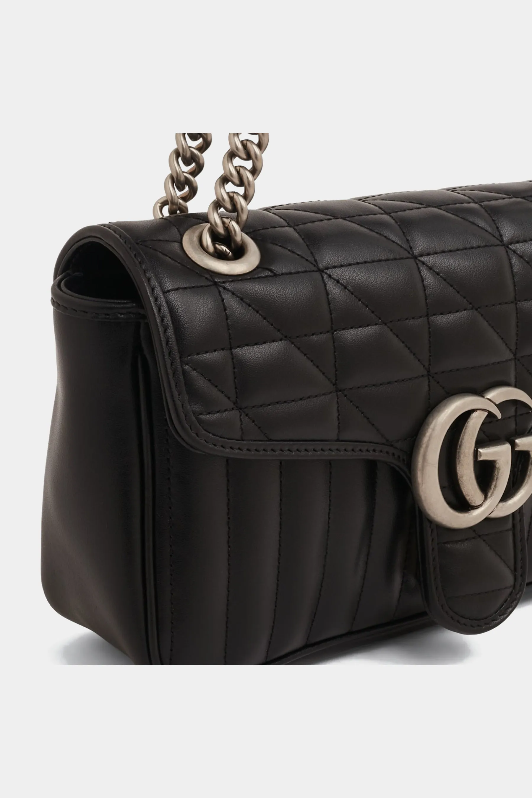 Gg Marmont Black Small Shoulder Bag