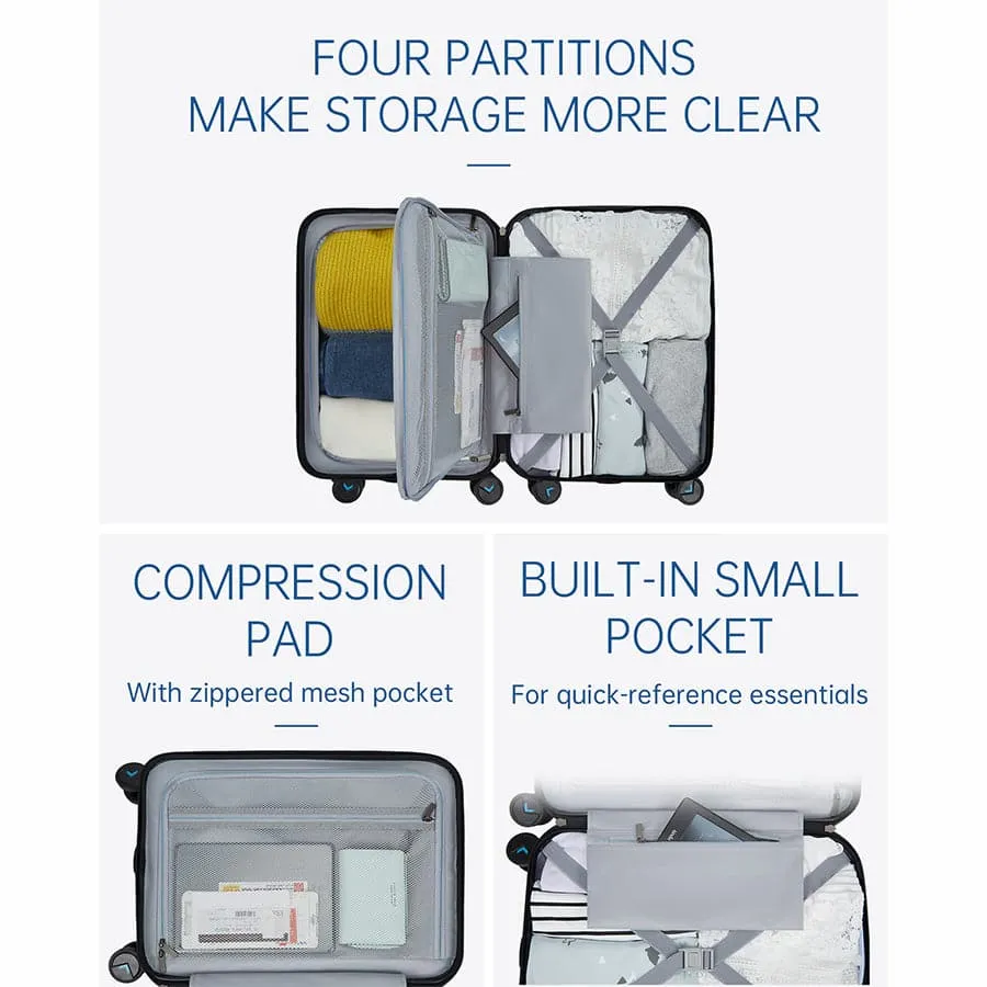 Globetrotter 21" Hardside Rolling Carry-on Stylish Suitcase