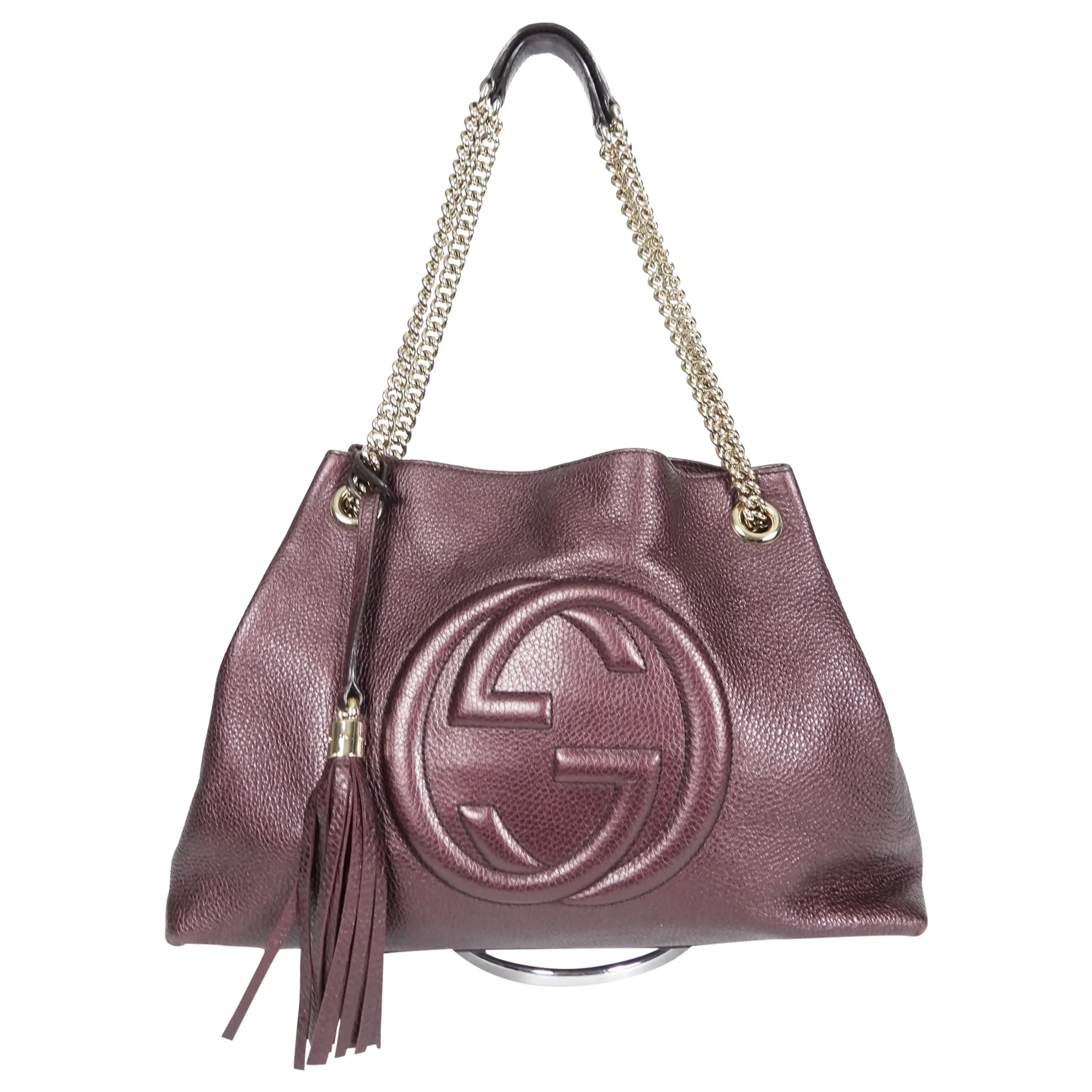 Gucci Purple Medium Soho Chain Strap Shoulder Bag