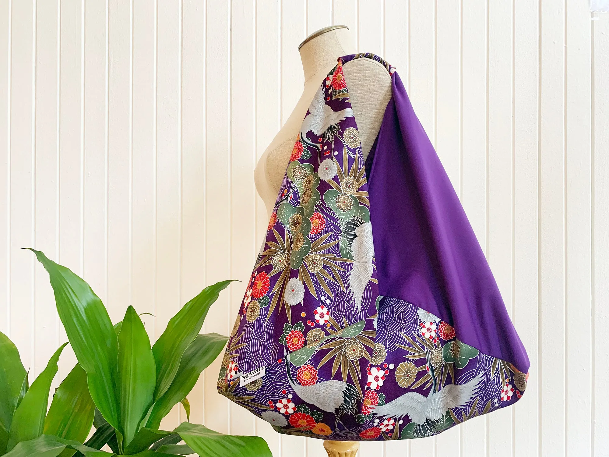 *Handmade* Origami bag | Market bag | Crane (Purple)