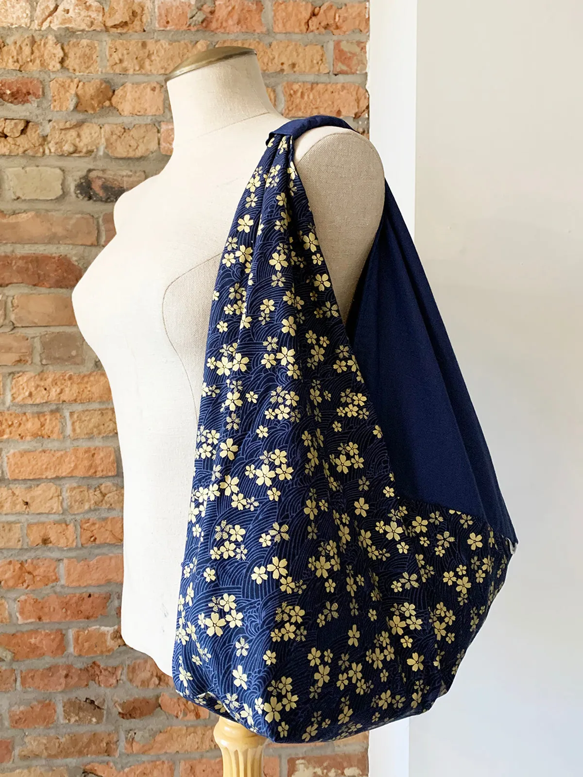 *Handmade* Origami bag | Market bag | Sakura Navy Blue