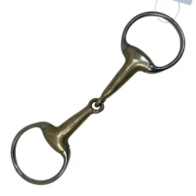 Hollow Mouth Eggbutt Jointed Snaffle in Stainless Steel/German Silver - 5