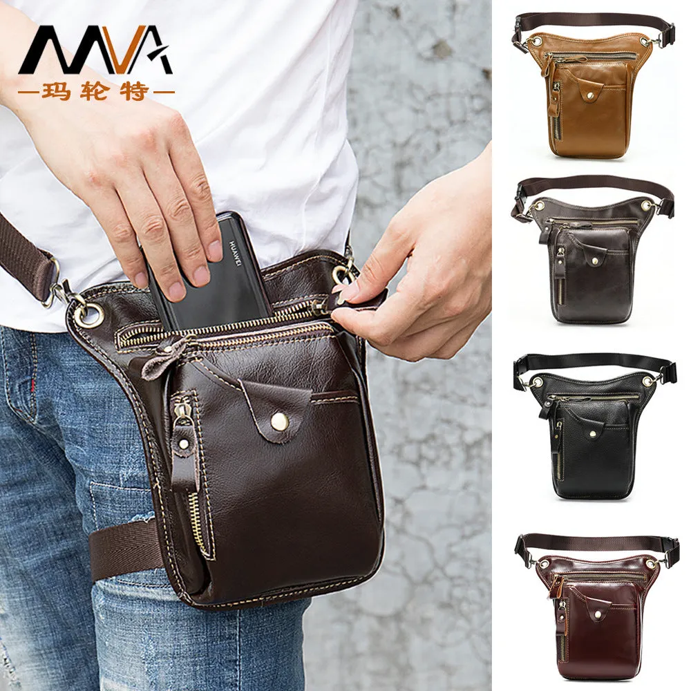 INSTOCK- Leather outdoor sports cowhide mobile motorcycle riding