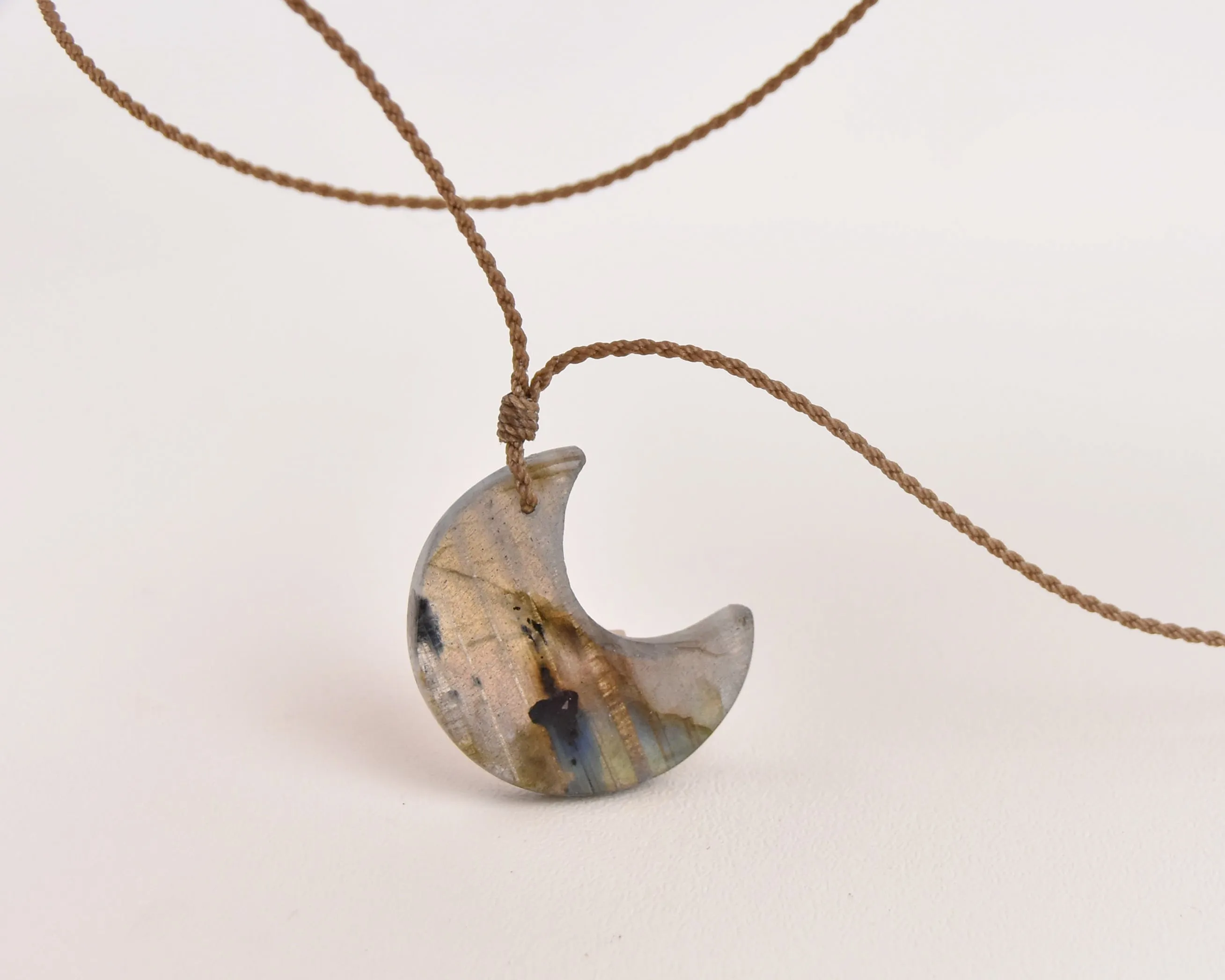 Labradorite Crescent Necklace