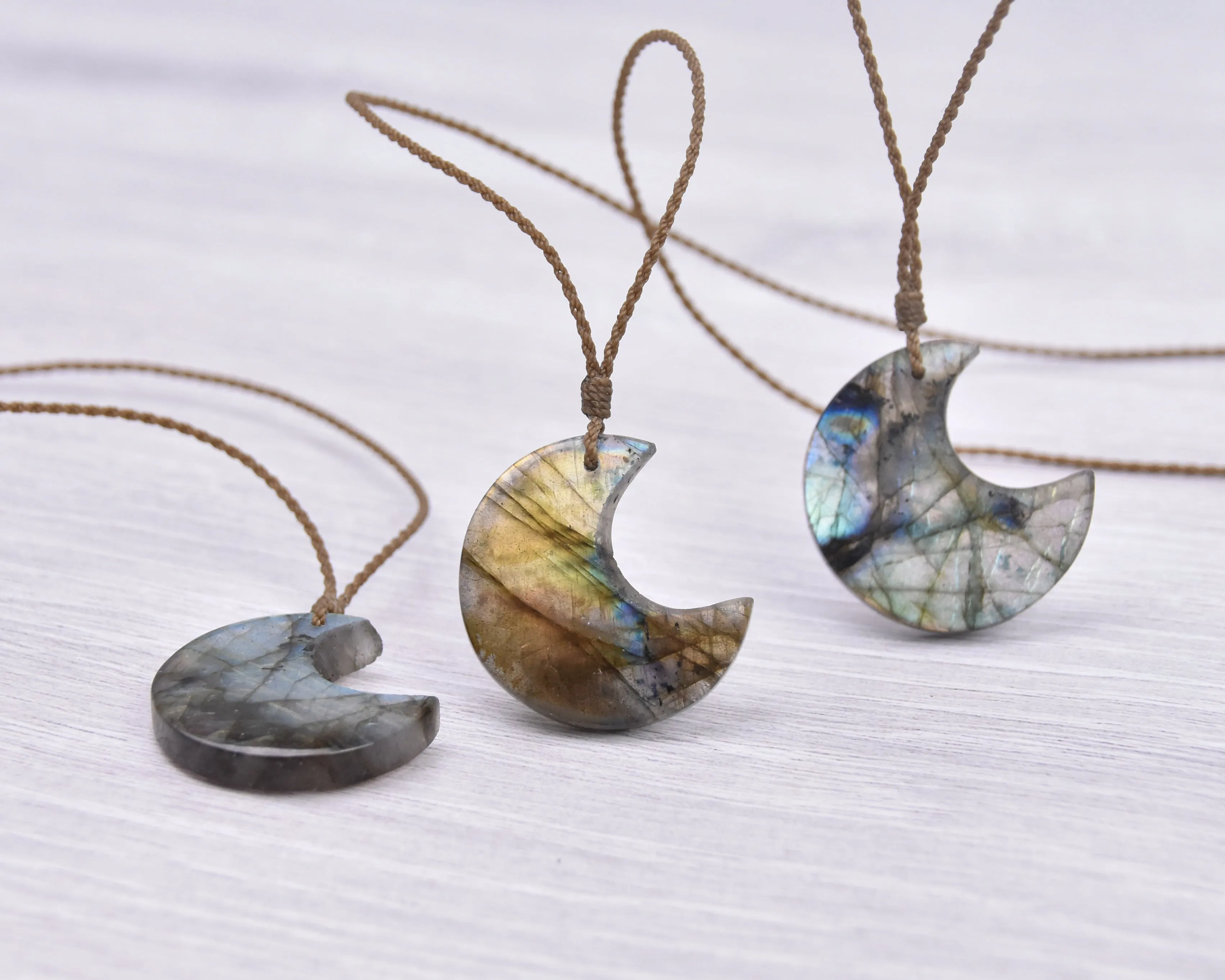 Labradorite Crescent Necklace