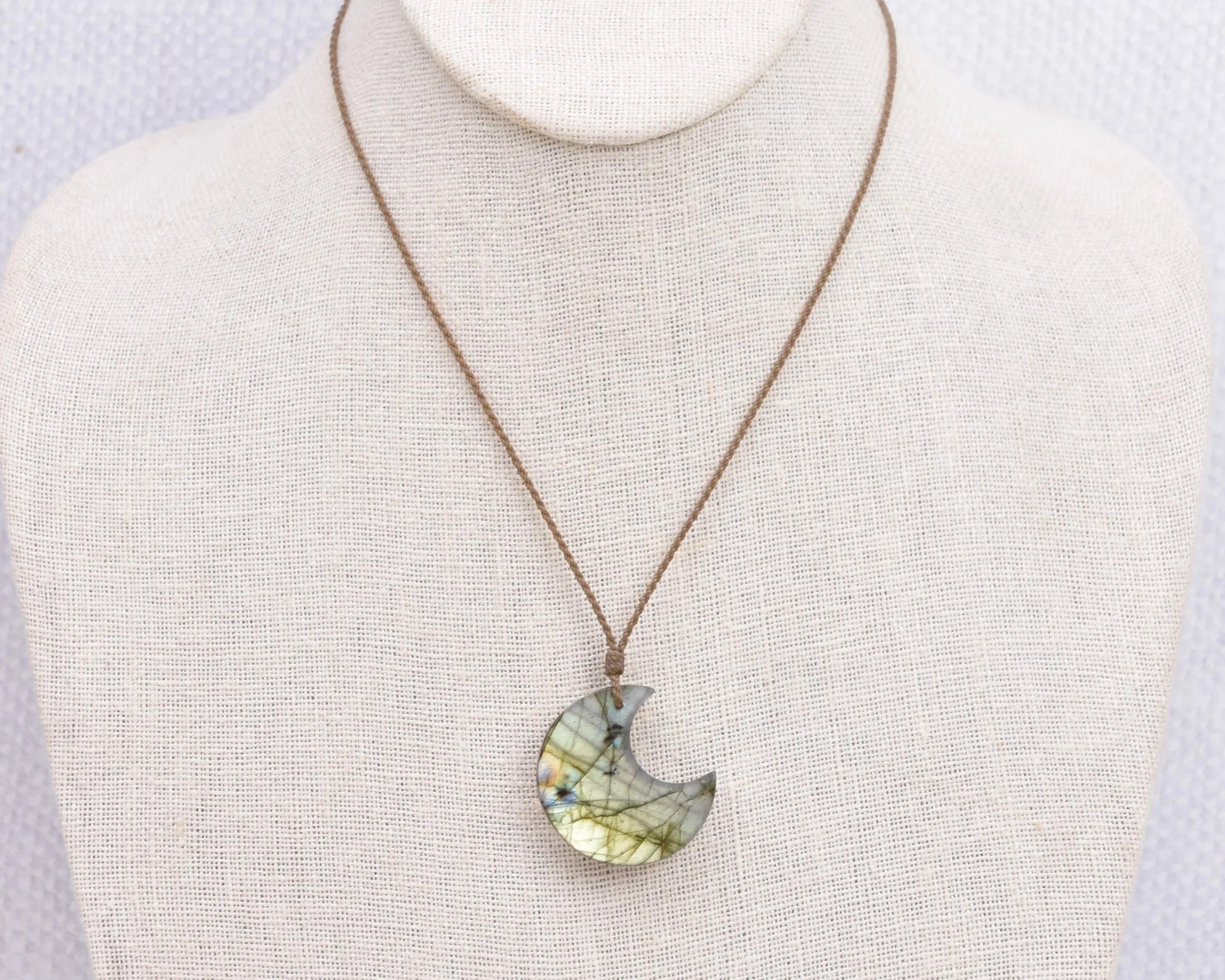 Labradorite Crescent Necklace