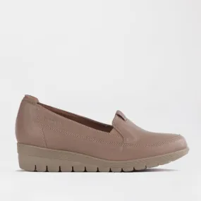 Loafer with Removable Footbed in Stone - 12493