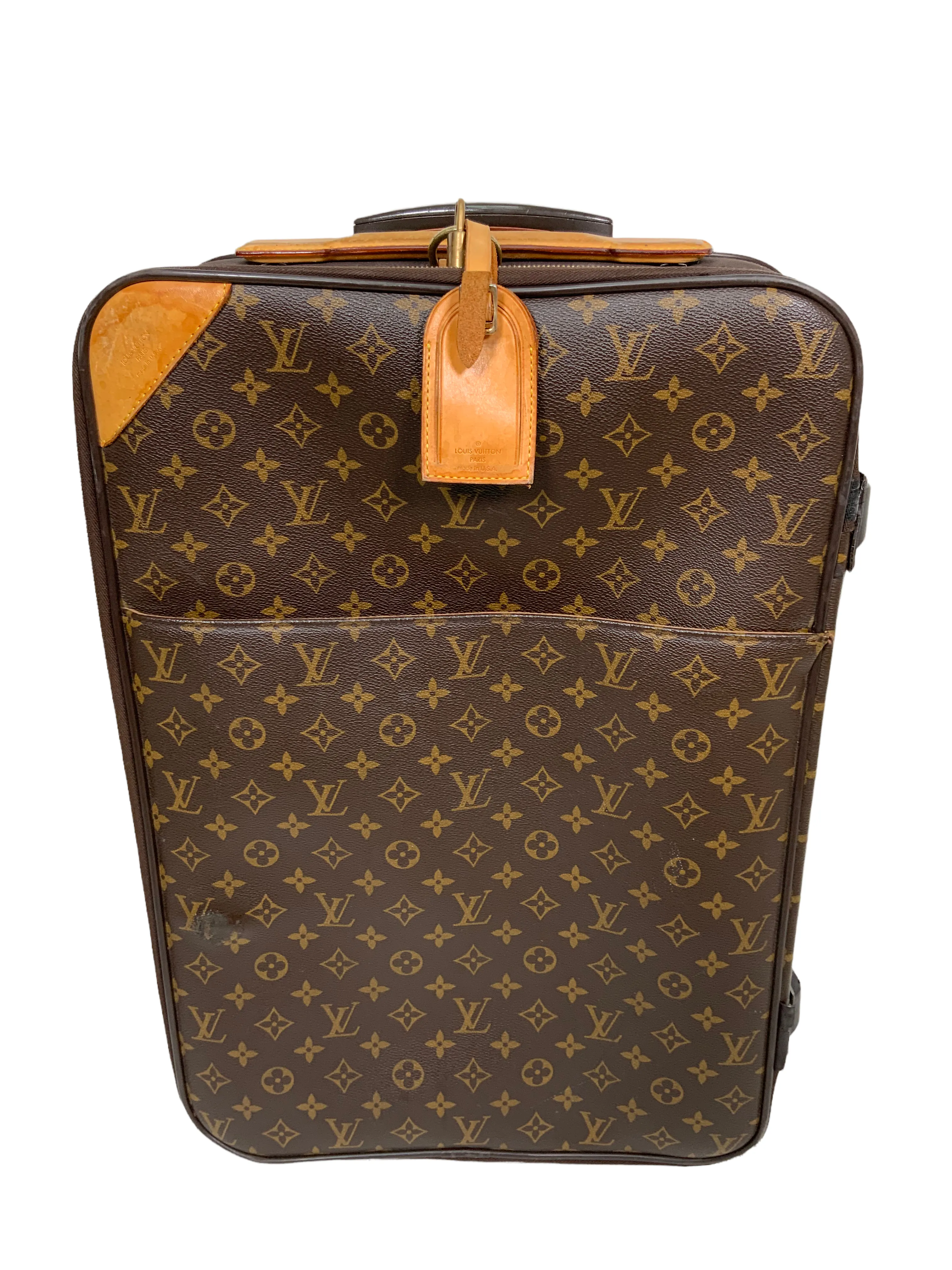 Louis Vuitton Pegase 50 Monogram Canvas Rolling Suitcase Travel Bag