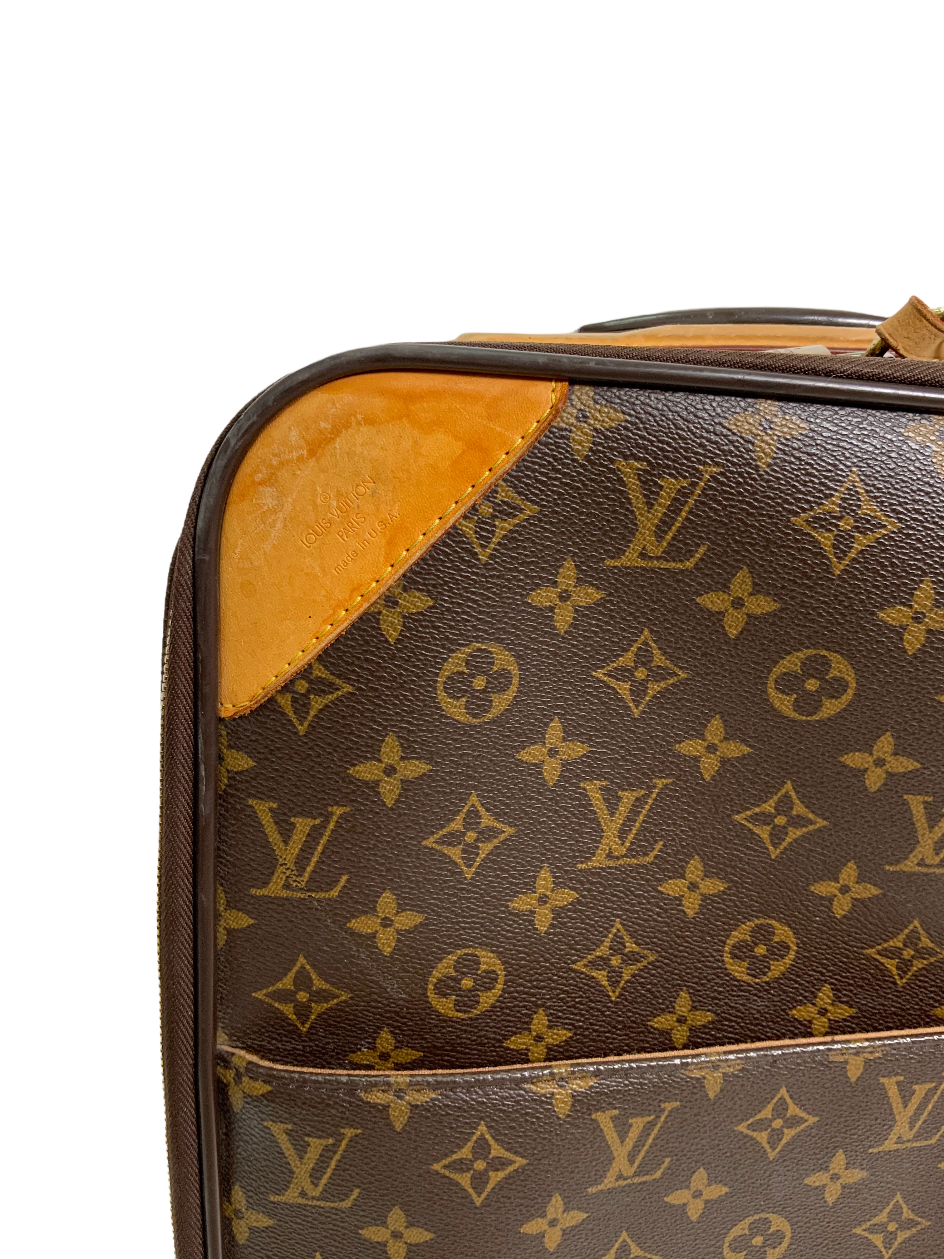 Louis Vuitton Pegase 50 Monogram Canvas Rolling Suitcase Travel Bag