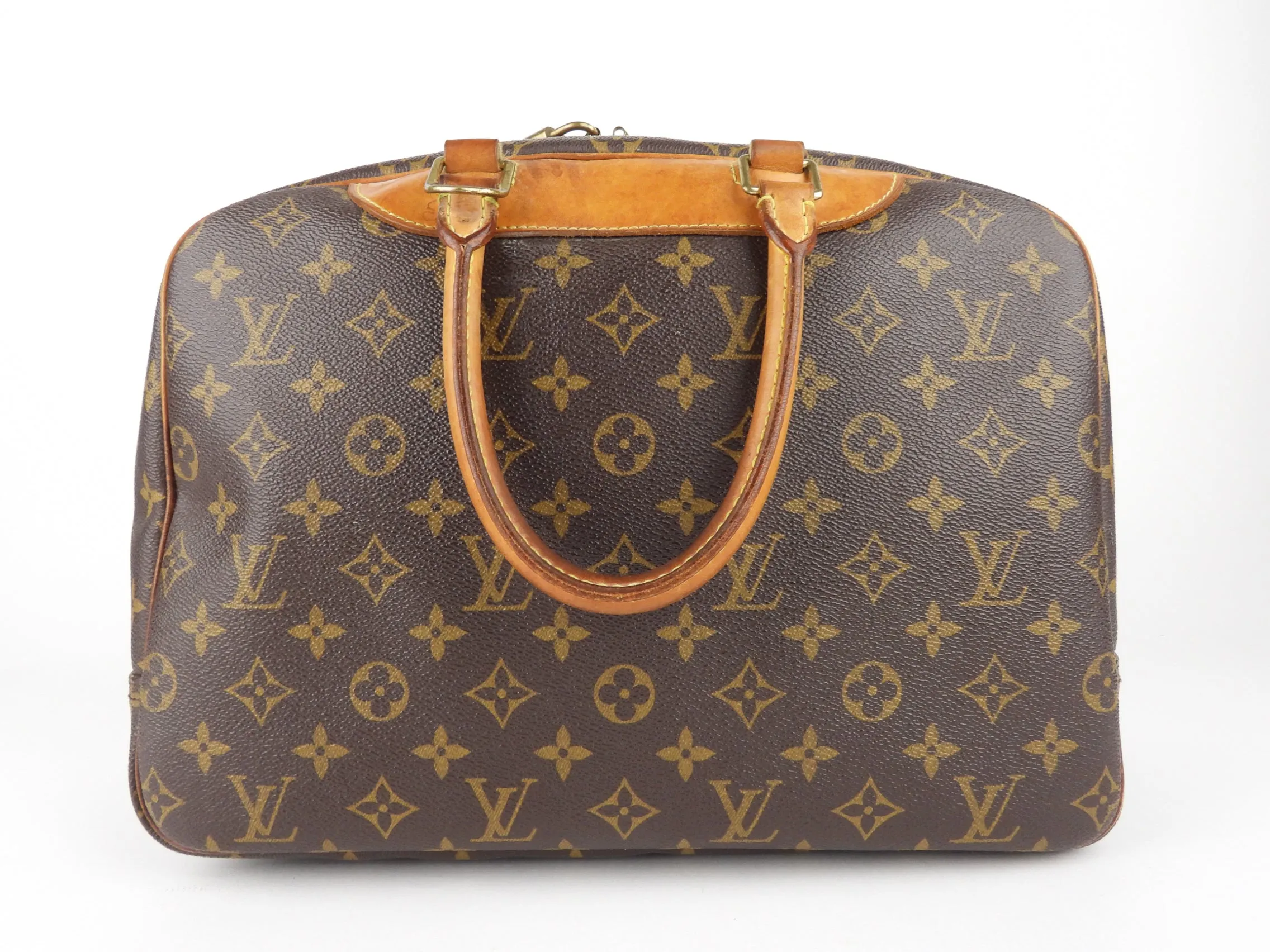 Louis Vuitton Vintage Monogram Coated Canvas Deauville Bowling Bag