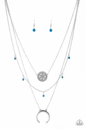 Lunar Lotus - Blue Necklace