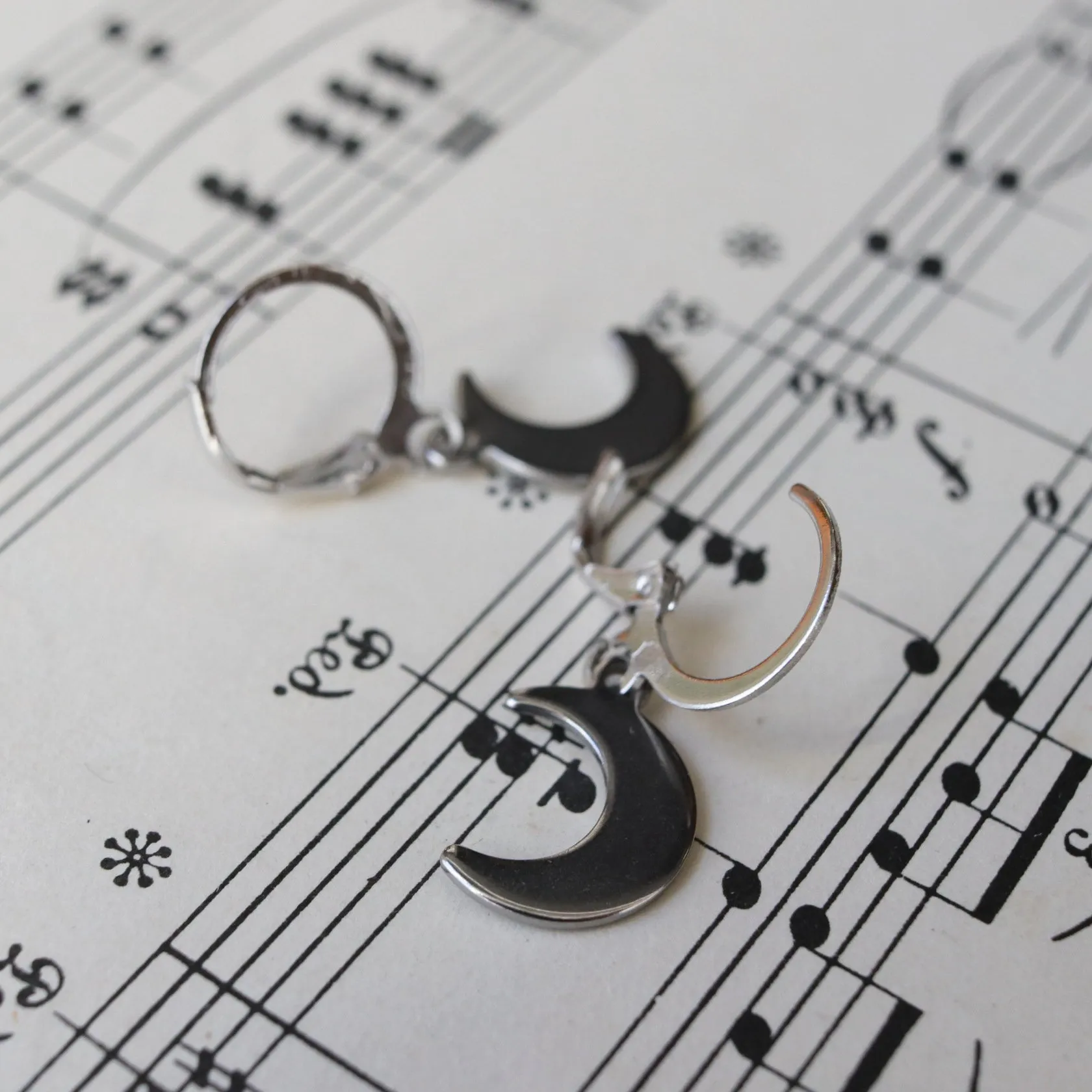 Mini Crescent Moon Hoops