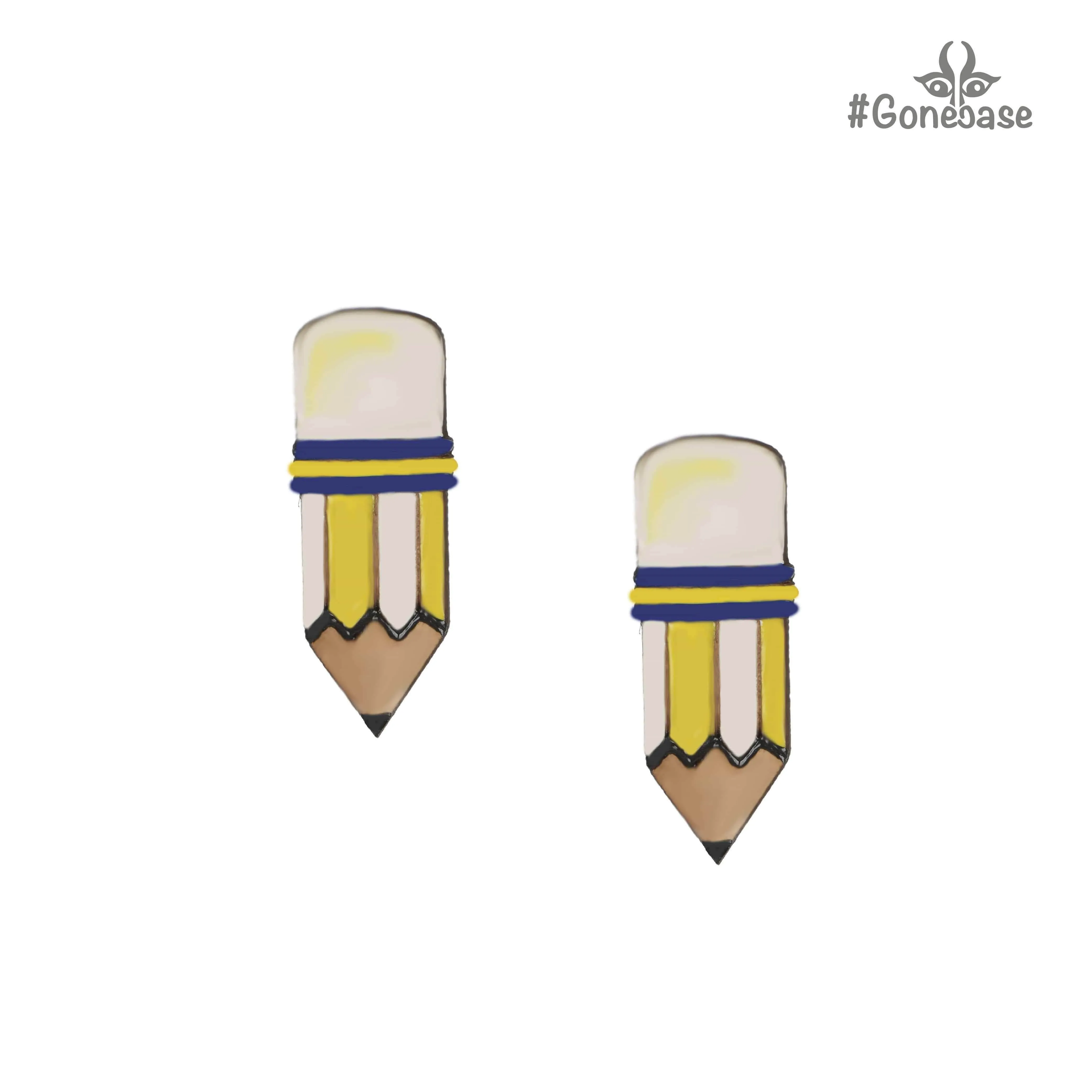 Pencil Hand Painted Earring