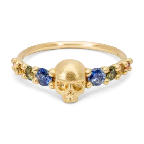 Rainbow Love Dusk Skull Ring - Made to Order