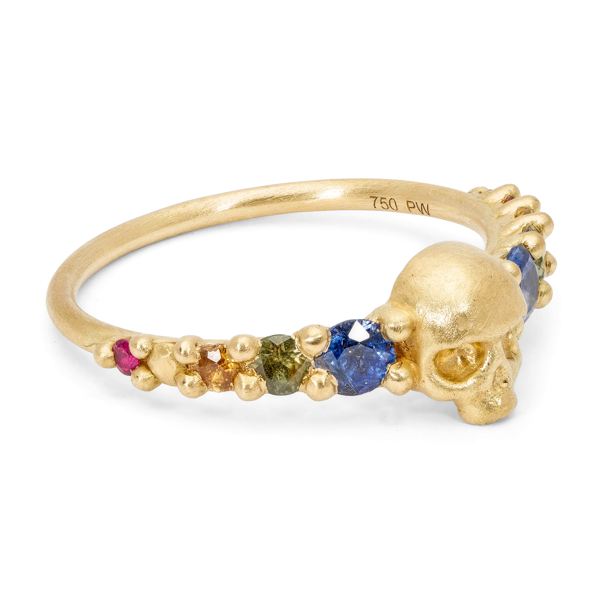 Rainbow Love Dusk Skull Ring - Made to Order