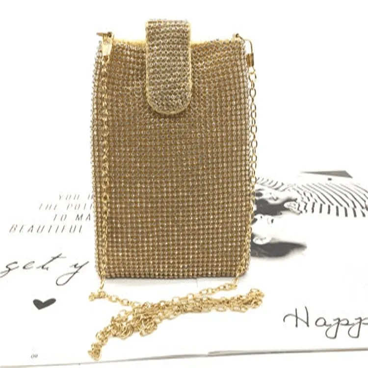 Rhinestone Square Evening Bag