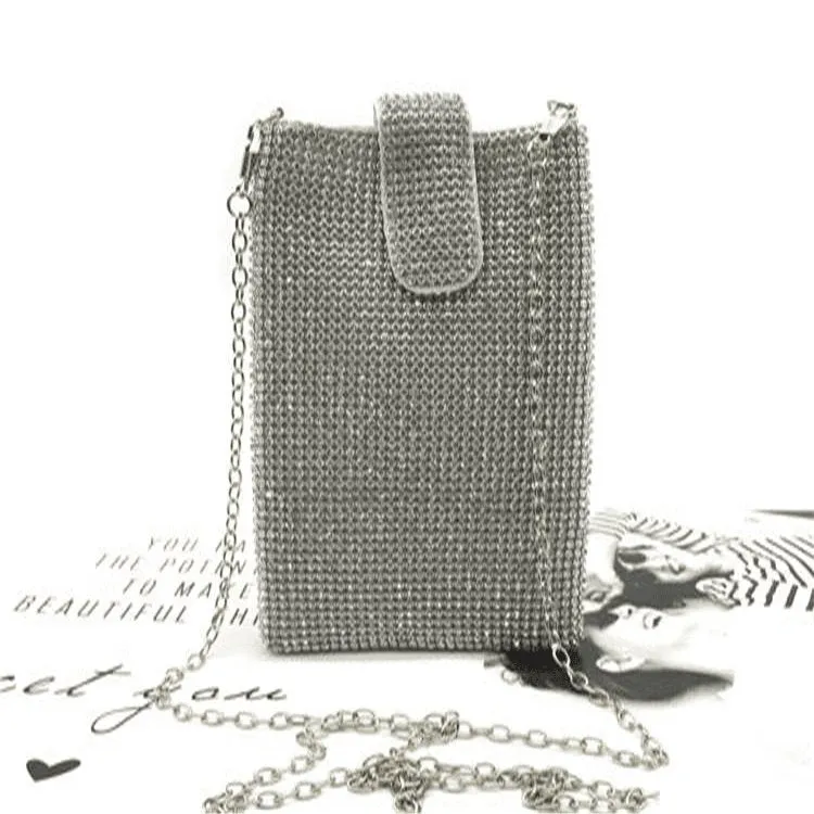 Rhinestone Square Evening Bag