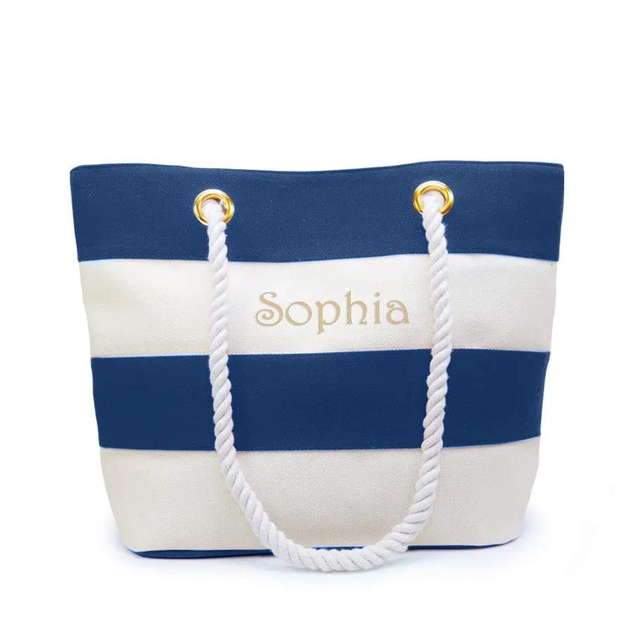 Small Canvas Beach Tote Bag