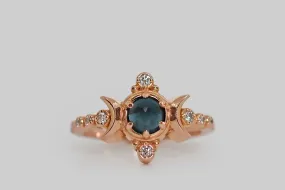 Sofia Zakia Wandering Star Ring with Tourmaline & Diamonds in 14k Gold