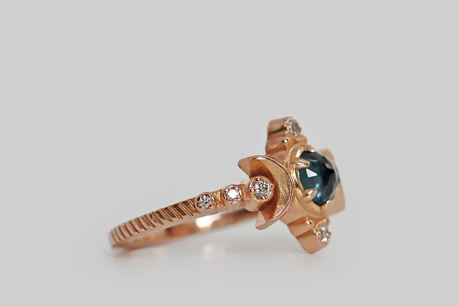 Sofia Zakia Wandering Star Ring with Tourmaline & Diamonds in 14k Gold