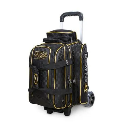 Storm 2 Ball Rolling Thunder Checkered Black Gold Bowling Bag