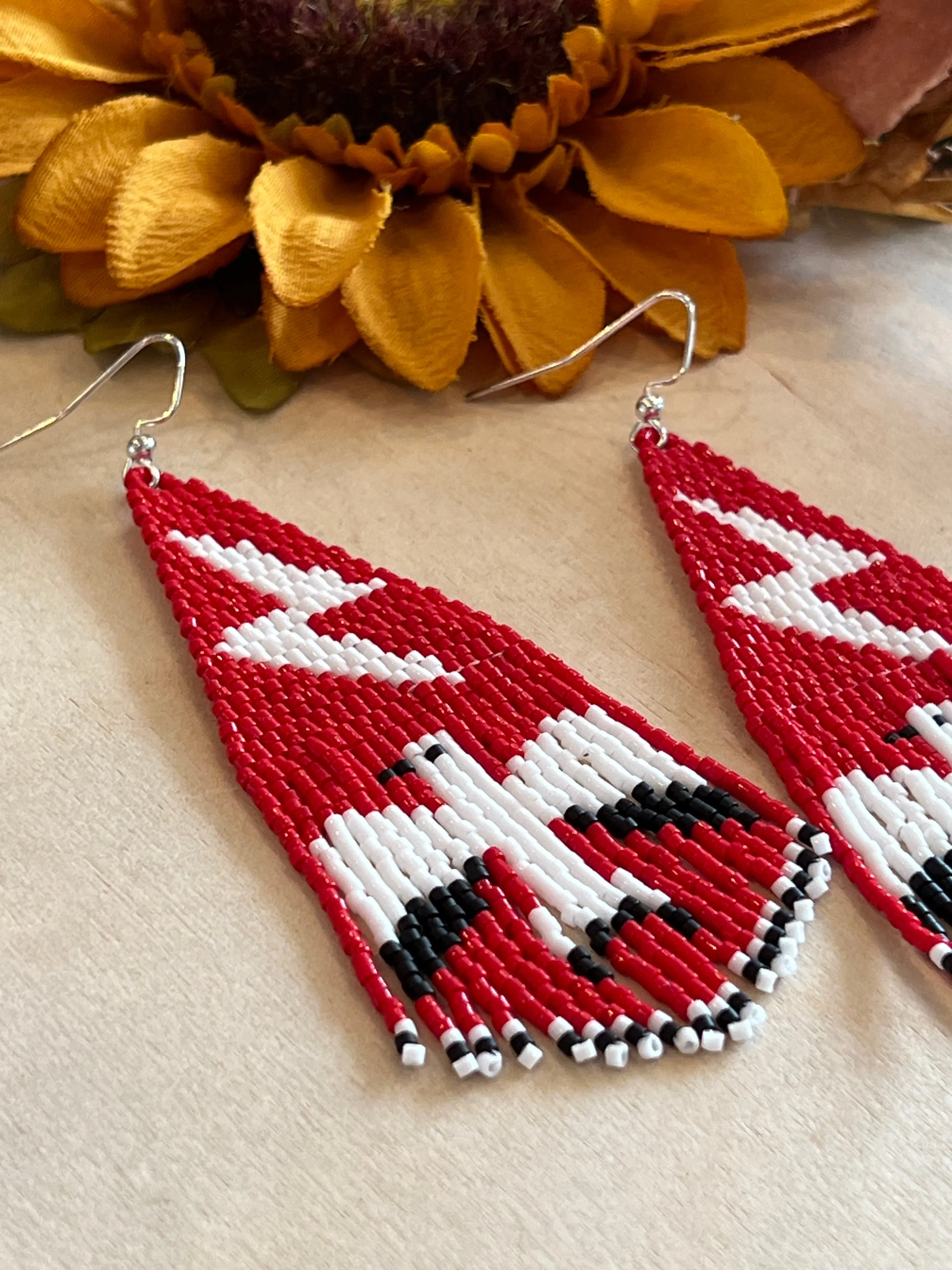 T-Bird Pride Handbeaded Earrings