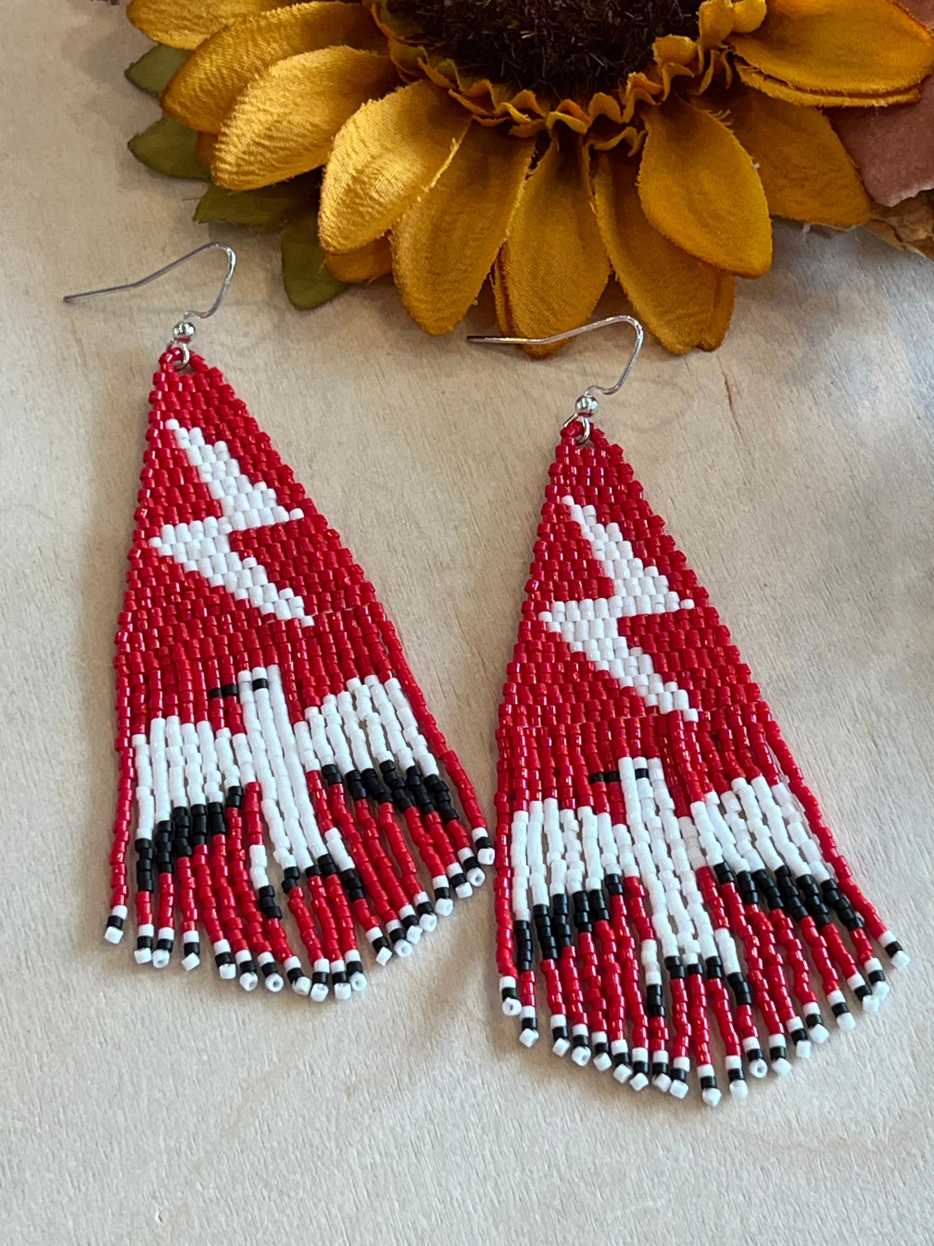 T-Bird Pride Handbeaded Earrings