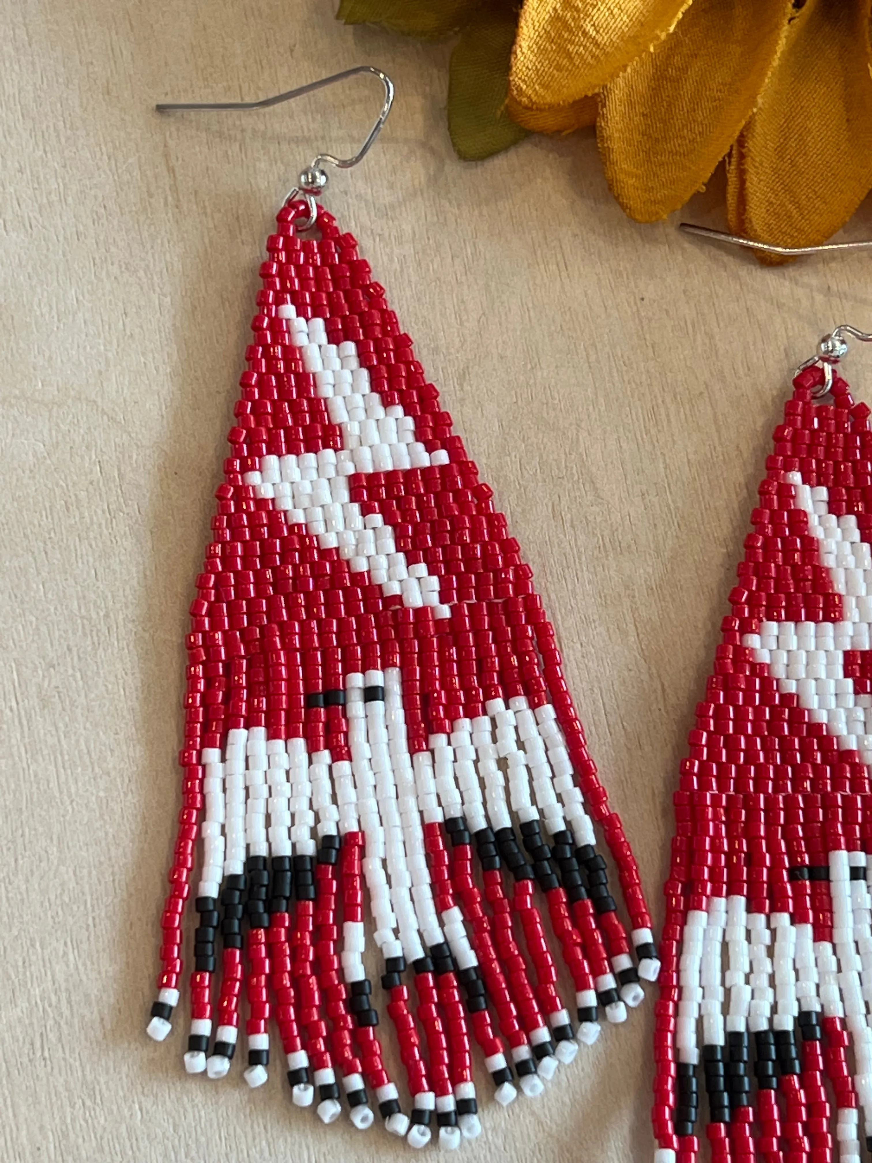 T-Bird Pride Handbeaded Earrings