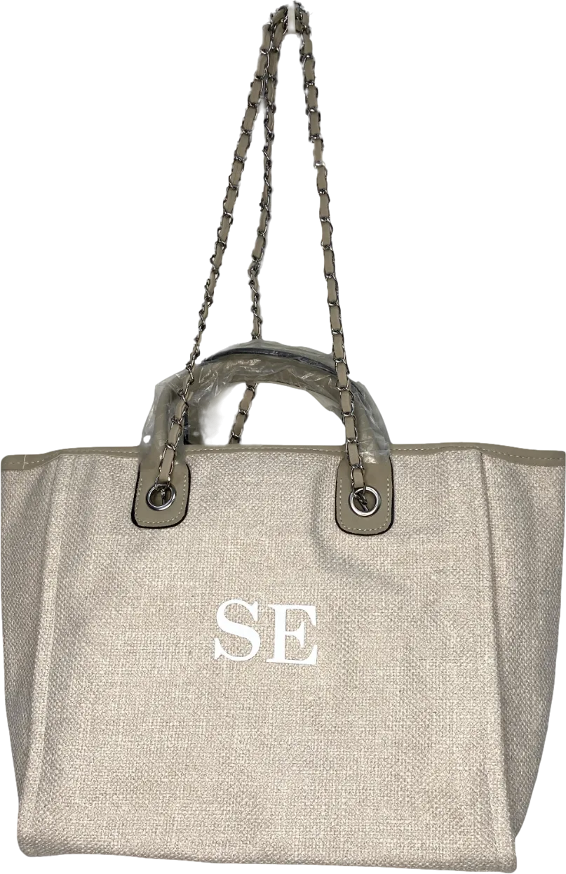 unique avenue Beige Personalised Canvas Bag