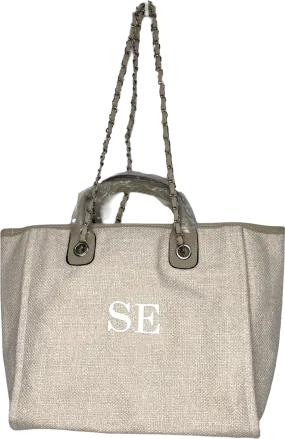 unique avenue Beige Personalised Canvas Bag