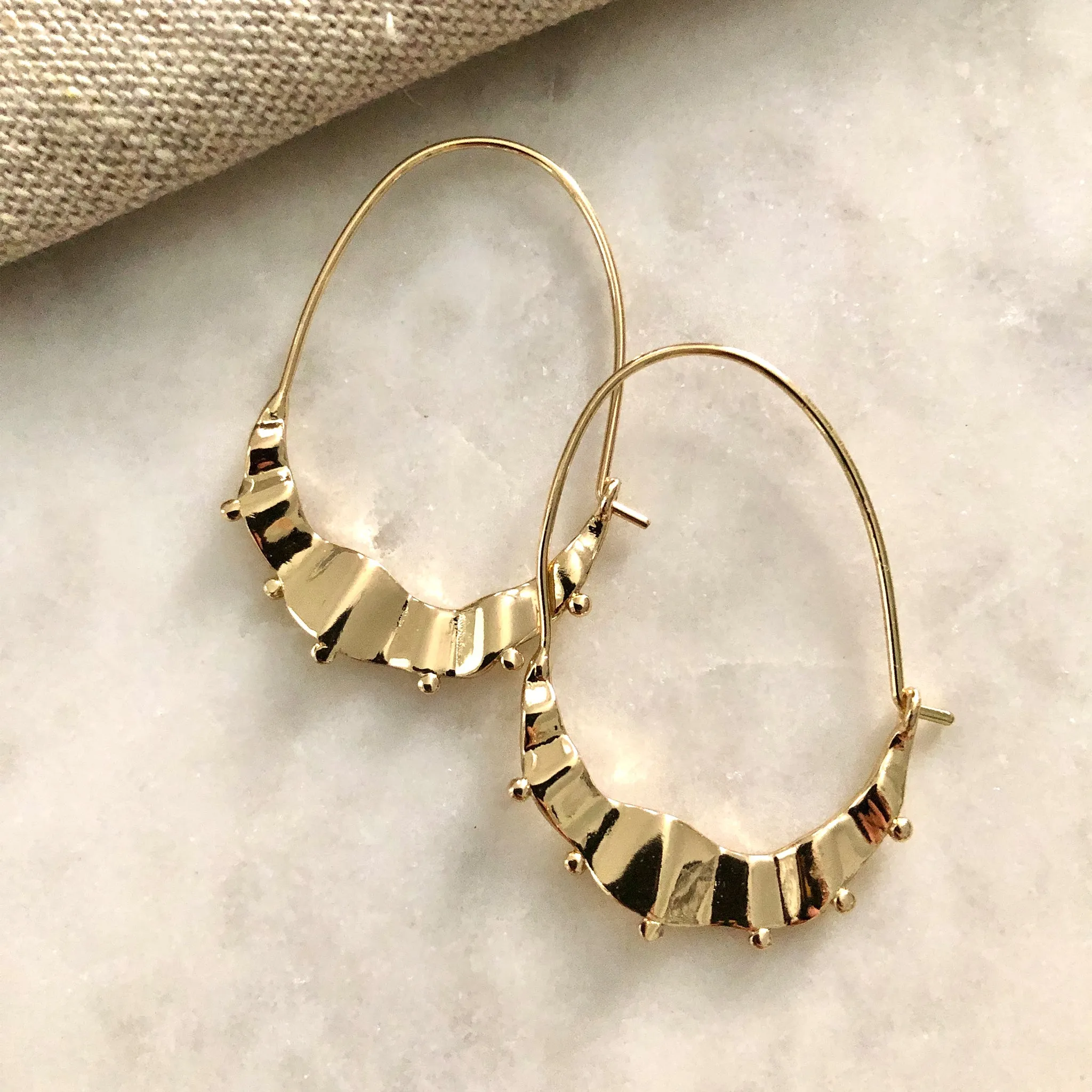 Wavy Hoop Earrings