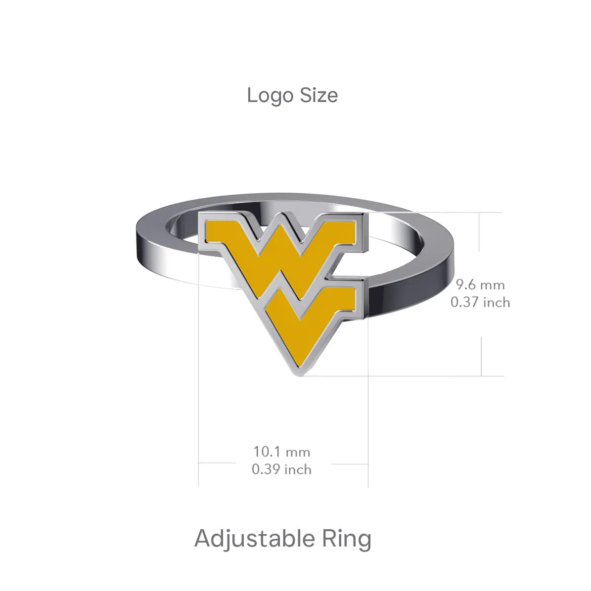 West Virginia University Bypass Ring - Enamel